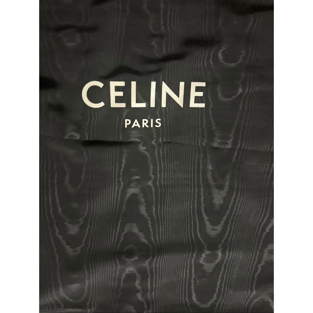 Authentic Celine Paris foldable garment bag grosgrain Black Size 45 x 26 “